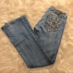 Miss Me jeans with cross on pockets